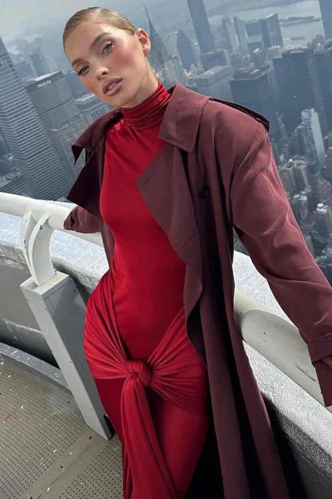 Elegant Long Sleeve Bodycon Maxi Dress