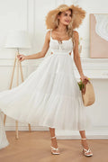 Elegant Sleeveless High Waist Midi Dress