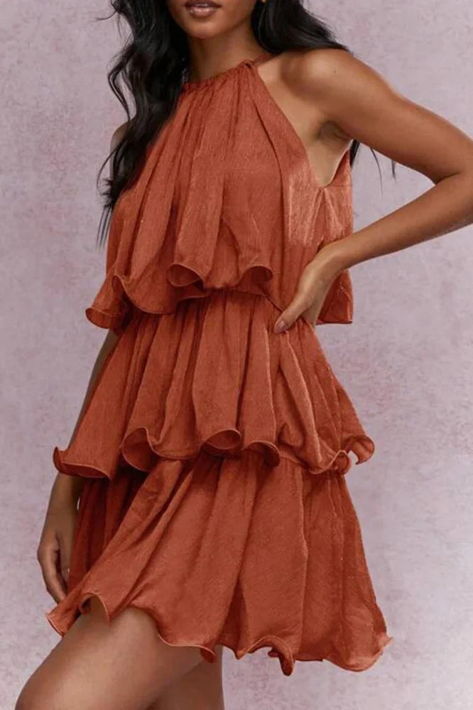 Hollow Out Loose A-Line Sleeveless Mini Dress