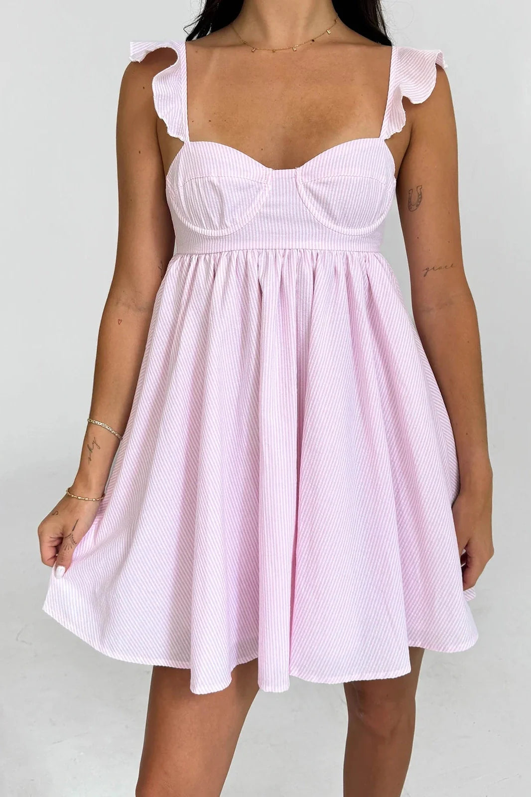 Sleeveless Backless A-Line Mini Dress