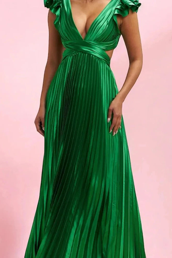Elegant Hollow Out Backless Sleeveless High Waist Maxi Dress