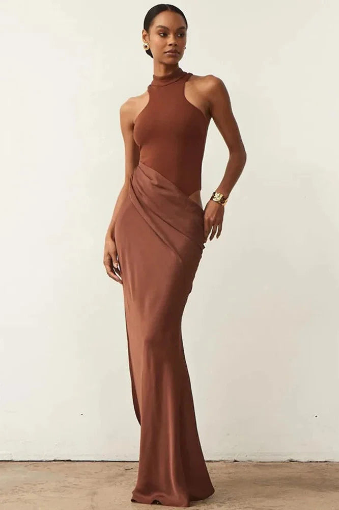 Sleeveless Backless Bodycon Maxi Dress