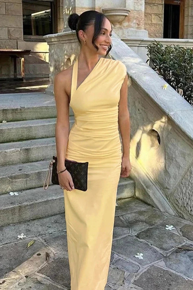 Elegant Backless Bodycon Slit Maxi Dress