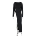 Long Sleeves High Waist Maxi Dress