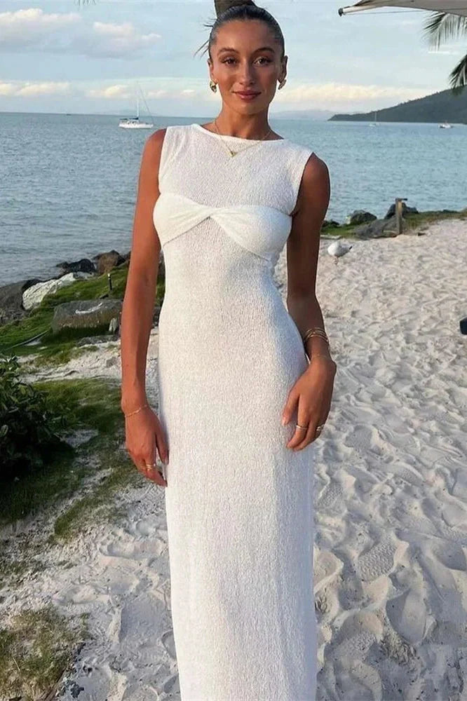 Sleeveless See-Through Bodycon Maxi Dress