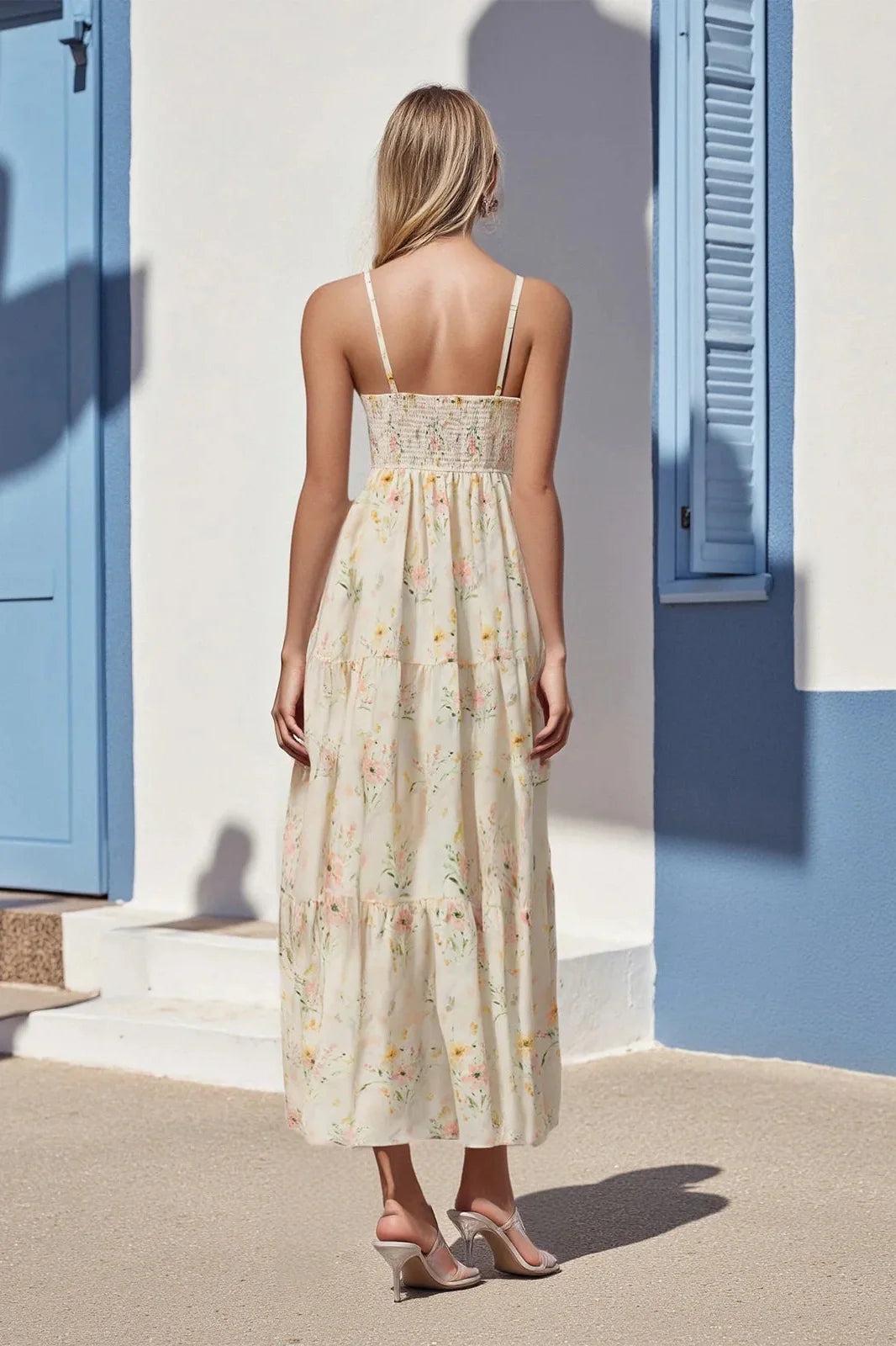 Elegant Sleeveless Tie-Up Maxi Dress