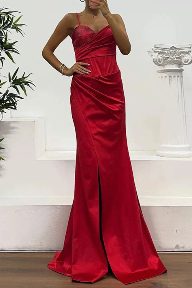Hollow Out High Waist Split Sleeveless Maxi Dress