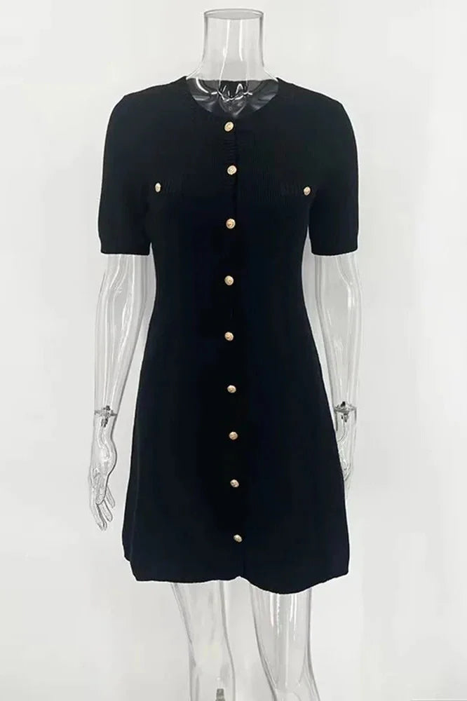 Elegant Knitted Slim Mini Dress