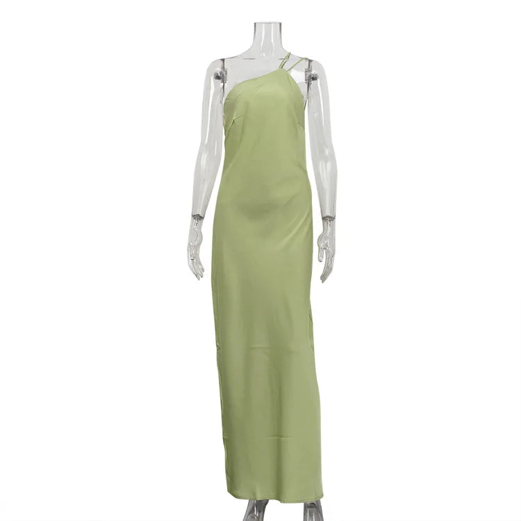 Elegant Backless High Waist Sleeveless Maxi Dress