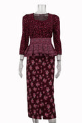 Printed Patchwork Slim Midi Dress