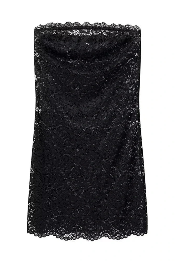 Hollow Out Lace 2 Piece Printed Mini Dress