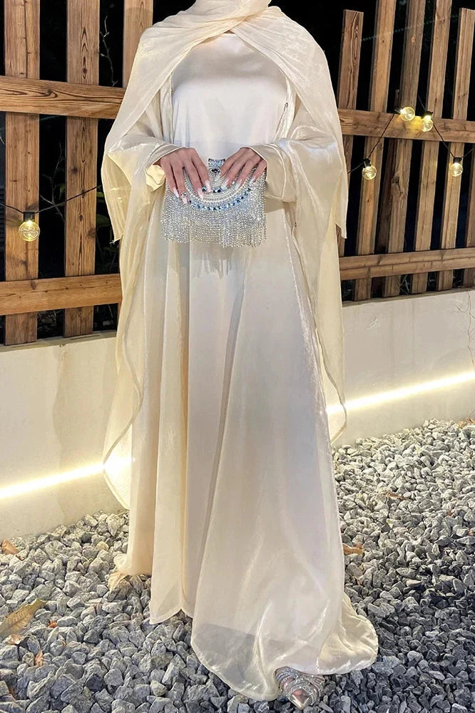Elegant Loose Pleated Long Sleeve Maxi Dress
