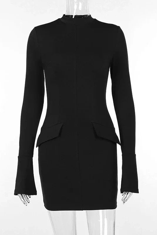 Elegant Long Sleeve Bodycon Mini Dress