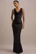 Backless Sleeveless Lace-up Bodycon Maxi Dress