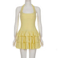 Sleeveless High Waist Slim Mini Dress
