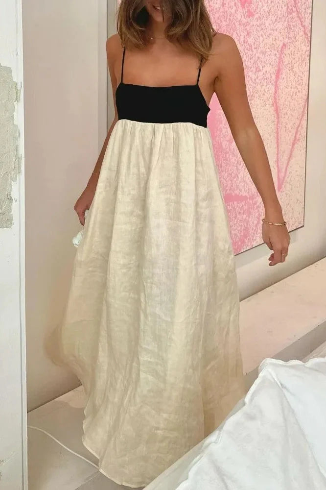 Elegant Backless Sleeveless Loose Maxi Dress