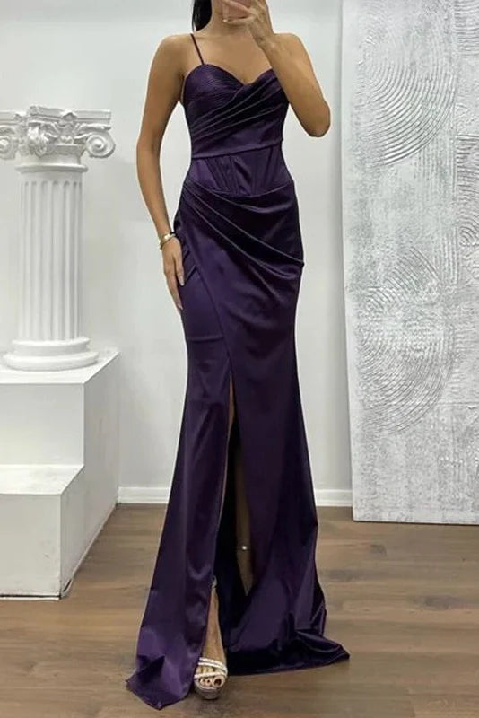 Hollow Out High Waist Split Sleeveless Maxi Dress