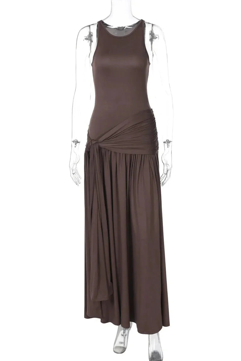 Elegant Slim Sleeveless Maxi Dress