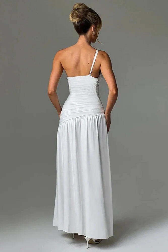 Sleeveless Shoulder Strap High Split Maxi Dress