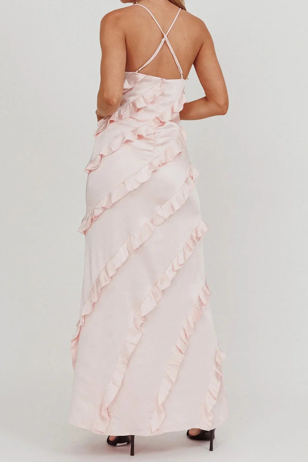 Sleeveless Spaghetti Strap Maxi Dress
