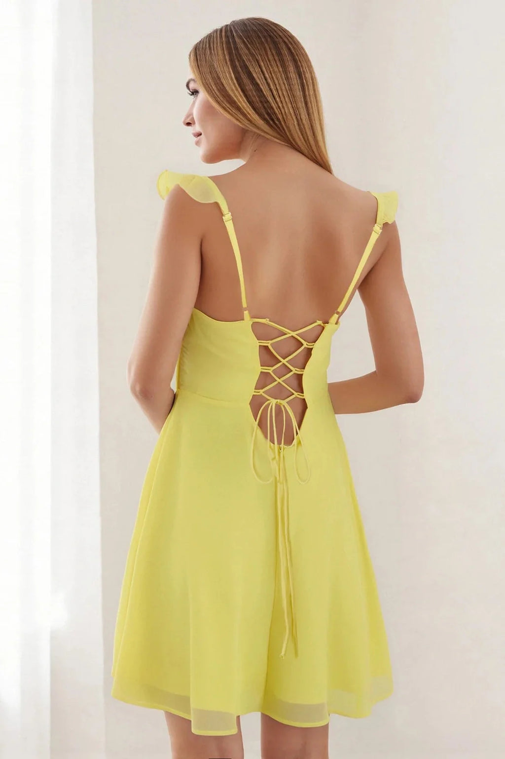 Elegant Sleeveless High Waist Mini Dress