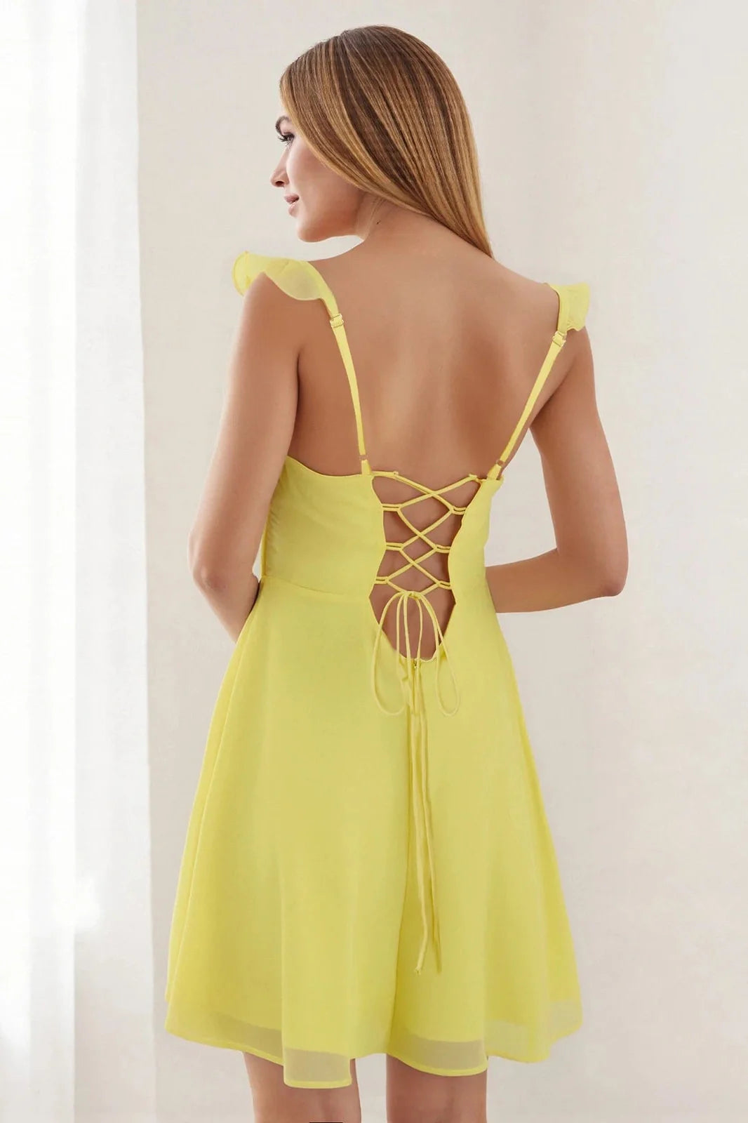 Elegant Sleeveless High Waist Mini Dress