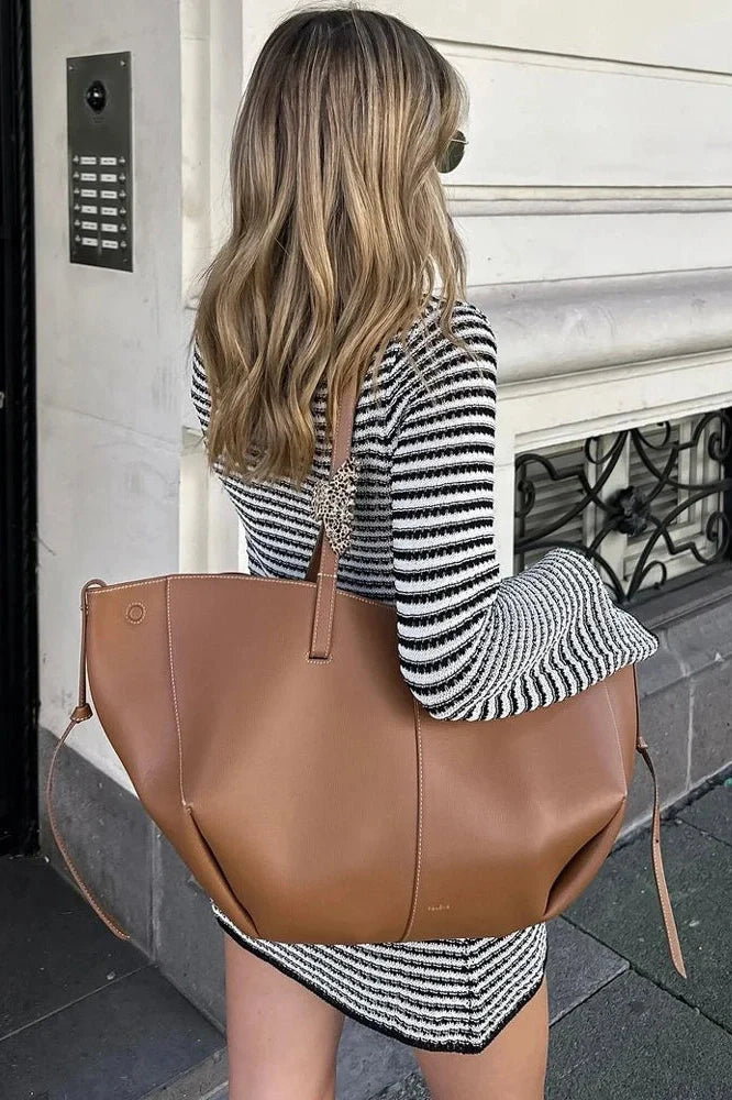 Striped Printed Knit Patchwork High Waist Mini Dress