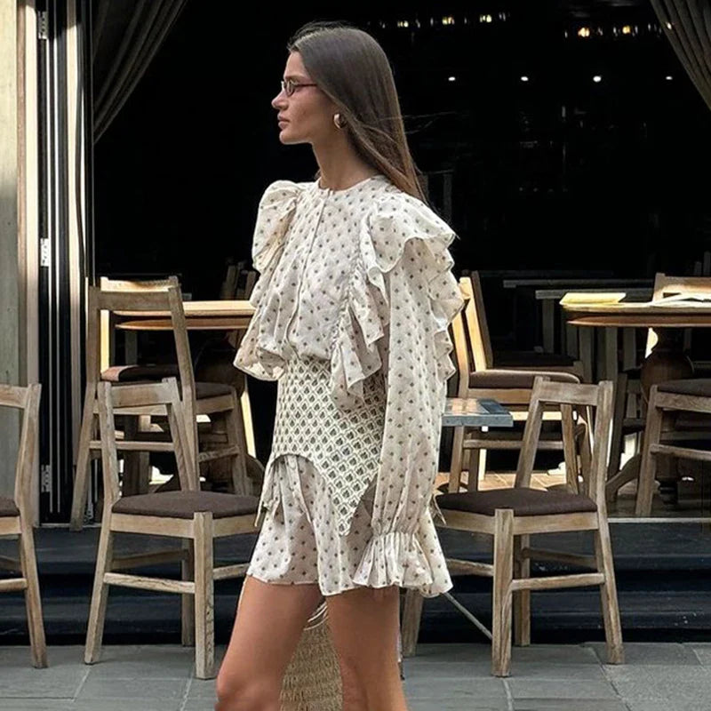 Long Sleeve High Waist Slim Mini Dress