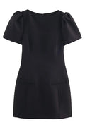 Elegant A-Line Pocket Slim High-Waisted Mini Dress