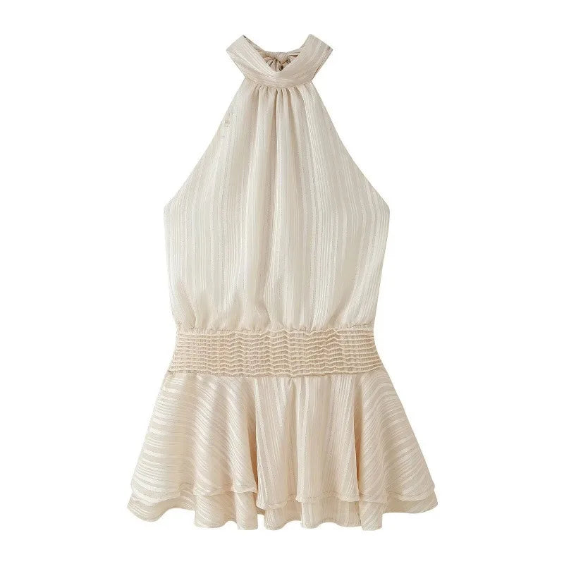 Backless Lace-Up Sleeveless Mini Dress
