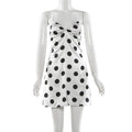 Polka Dot Print Sleeveless Slim Mini Dress