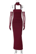 Strapless Off-shoulder Bodycon Backless Maxi Dress