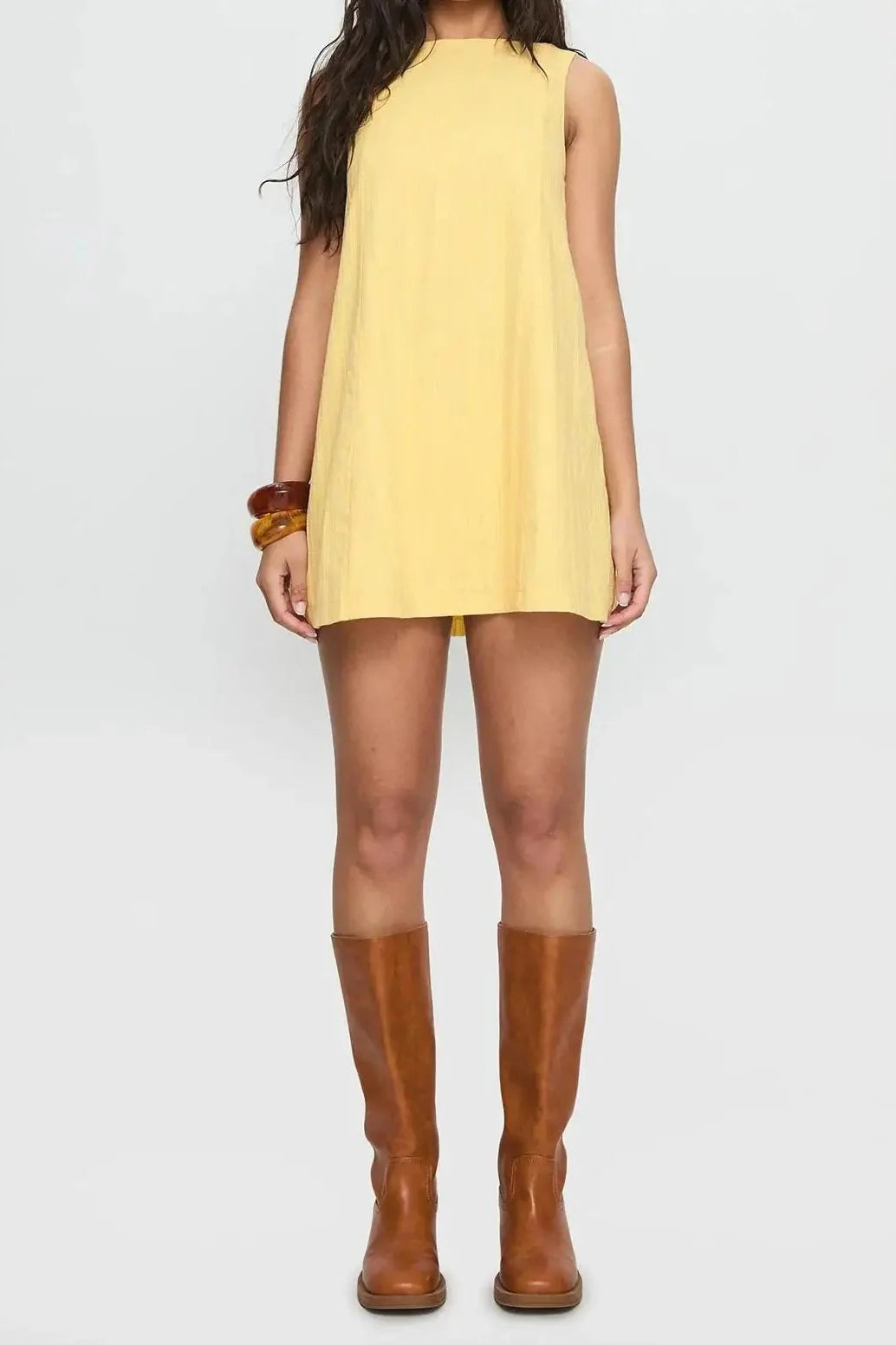 Elegant Sleeveless O-Neck Mini Dress
