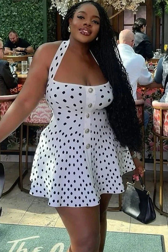 Backless Square Collar Slim Mini Dress