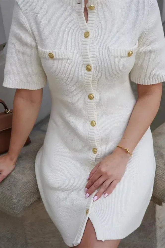 Short Sleeve Patchwork Loose Mini Dress