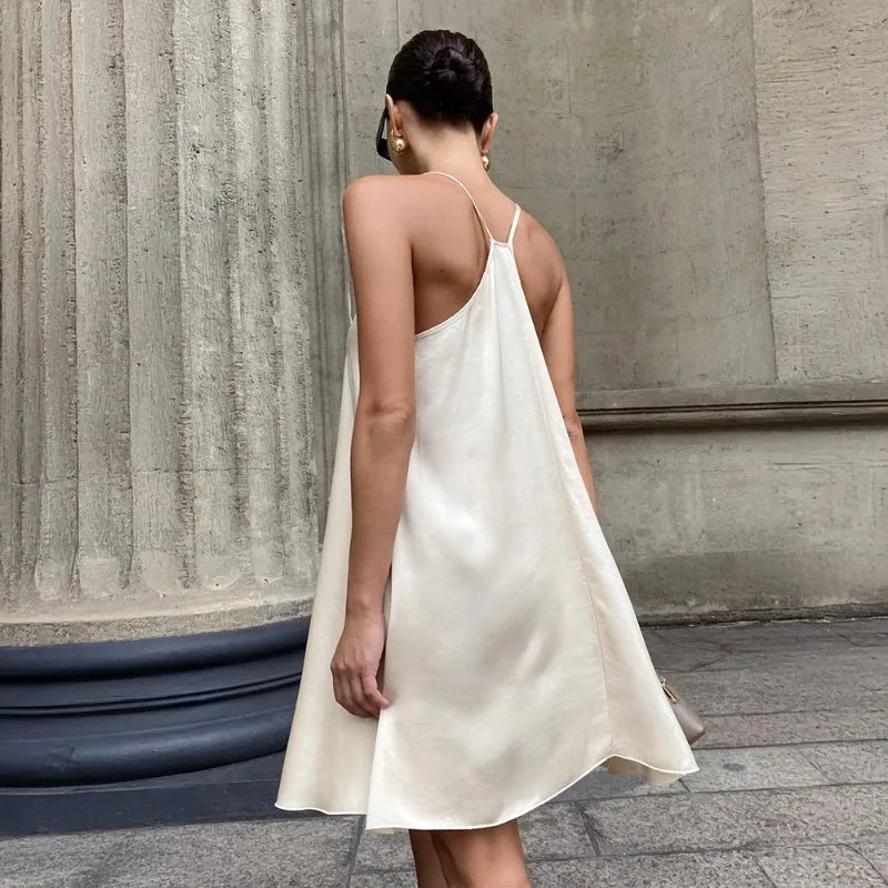 Elegant Sleeveless Backless Mini Dress