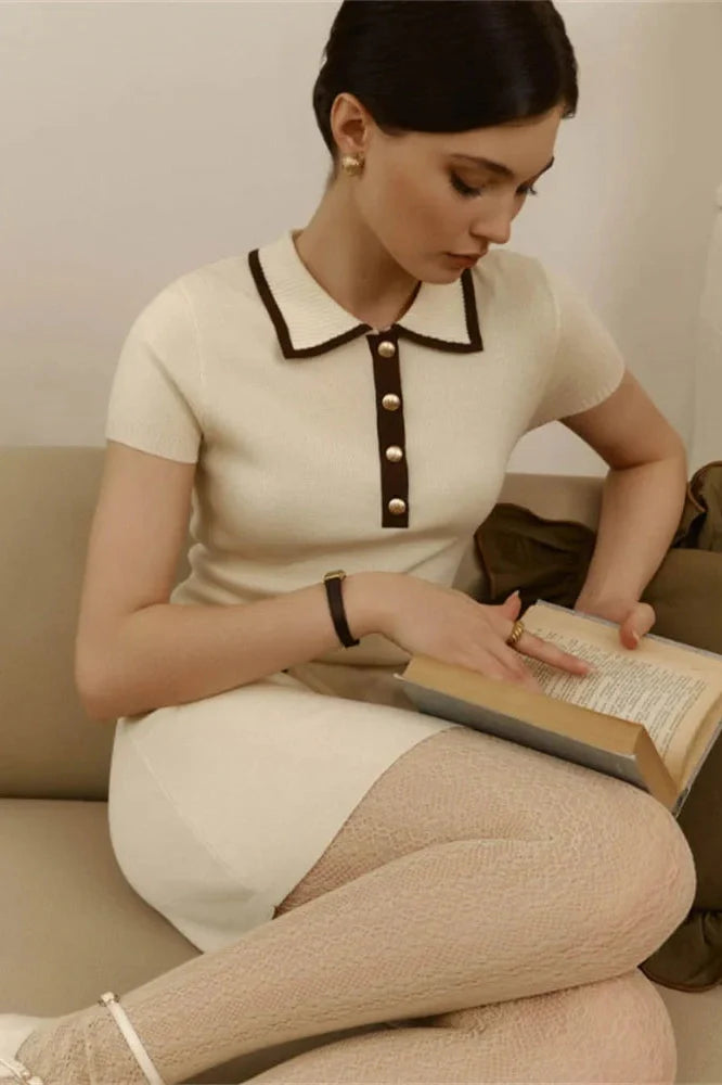 Elegant Short Sleeve Bodycon Mini Dress