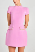 Short Sleeve Bodycon Mini Dress