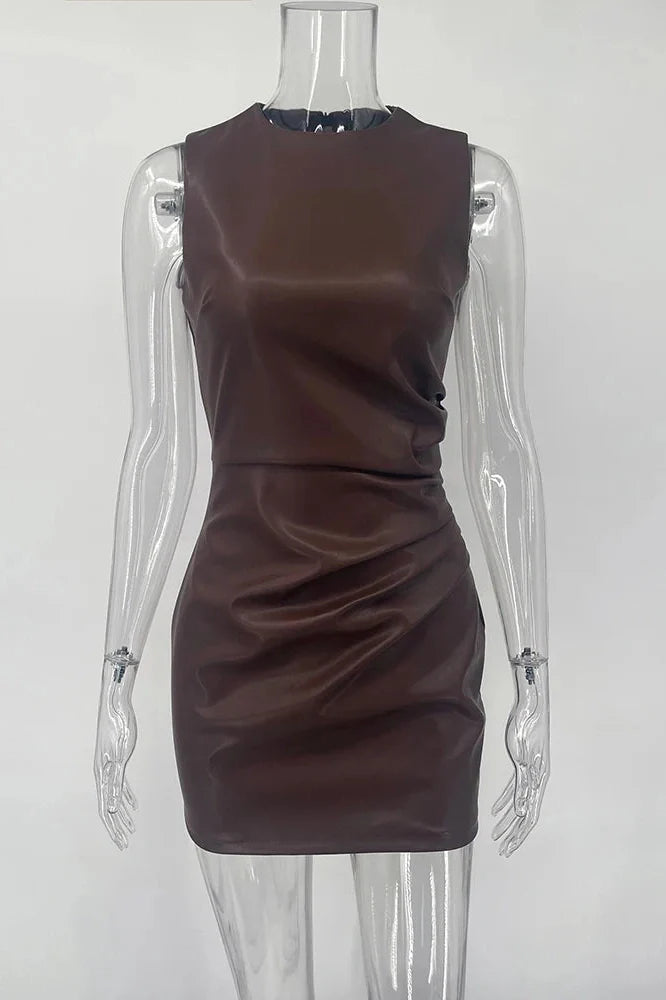 Elegant Sleeveless Pleated High Waist Maxi Dress