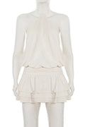 Elegant High Waist Backless Slim Mini Dress