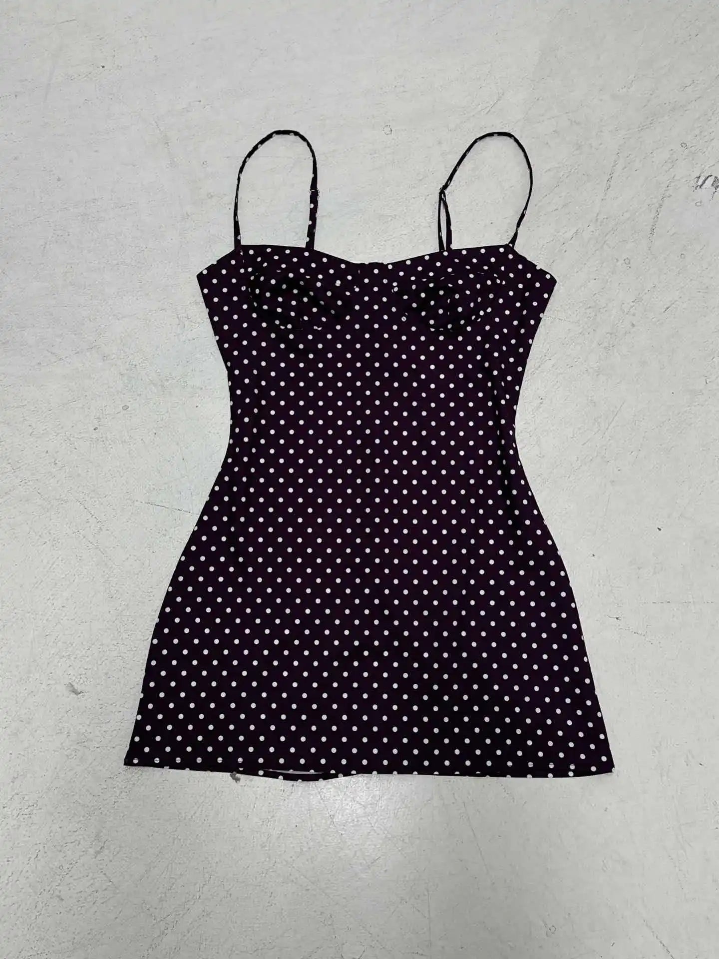 Spaghetti Strap High Waist A-Line Mini Dress