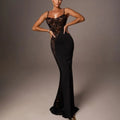 Lace Patchwork See Through Sleeveless Maxi Dress