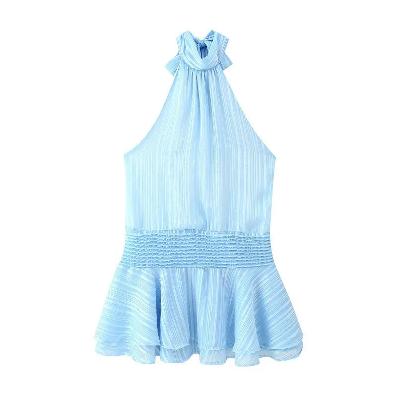 Backless Lace-Up Sleeveless Mini Dress