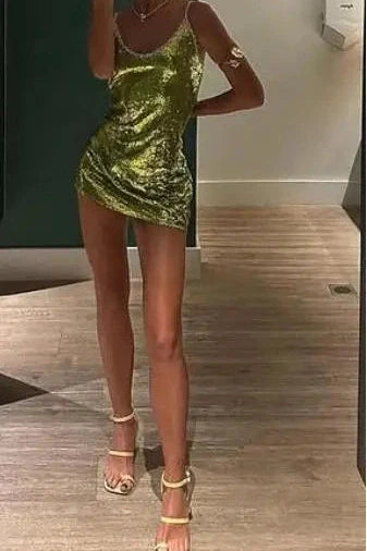 Spaghetti Strap Sleeveless Mini Dress