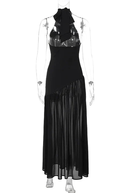 Elegant Slim Sleeveless High Waist Maxi Dress