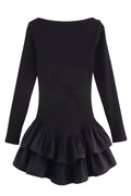 Elegant Long Sleeve Slim Mini Dress