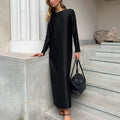 Patchwork High Waist Split Maxi Dress