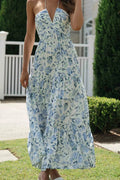 Elegant Sleeveless Tie-Up Maxi Dress