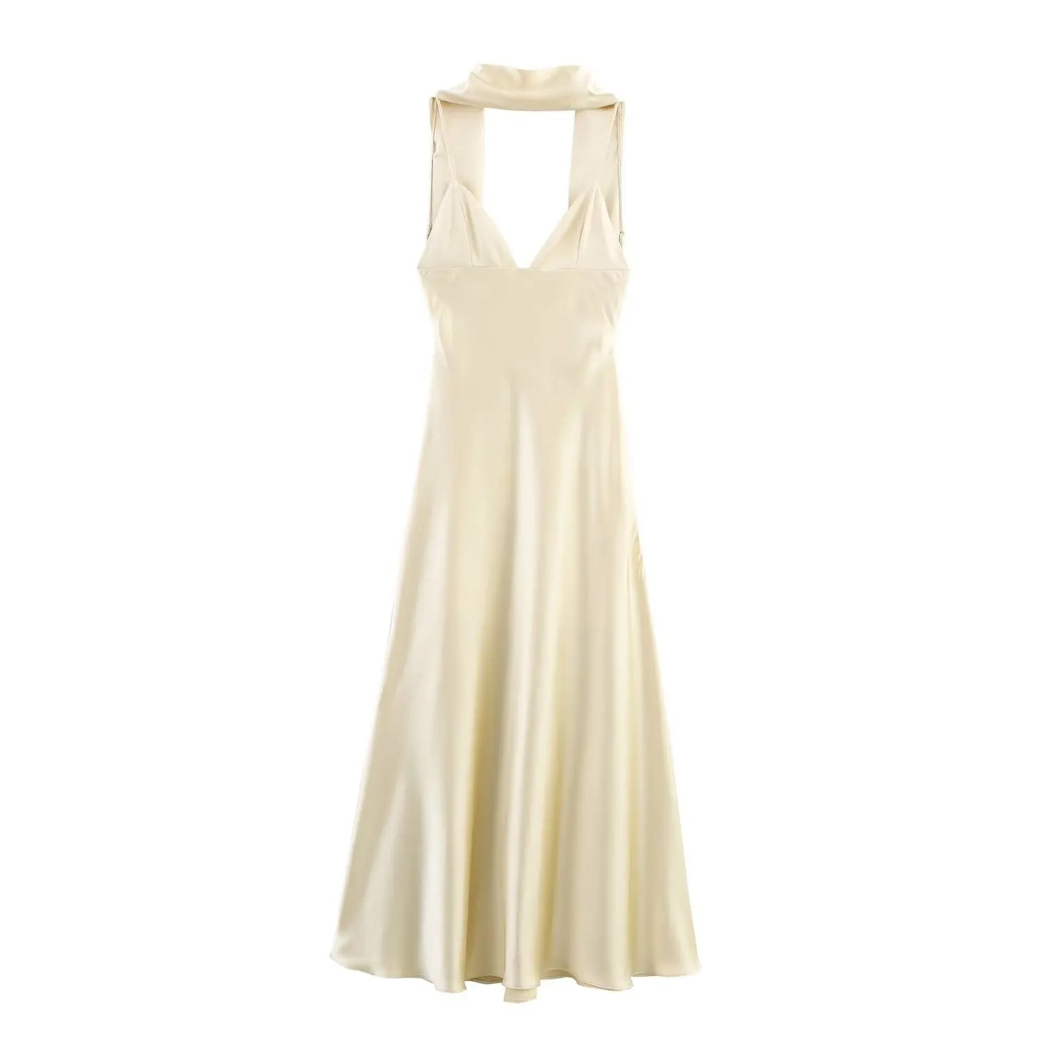 V-Neck Sleeveless Backless Slim Maxi Dress