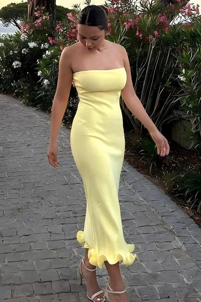 Elegant Slim Fit Patchwork Long Sleeve Backless Midi Dress